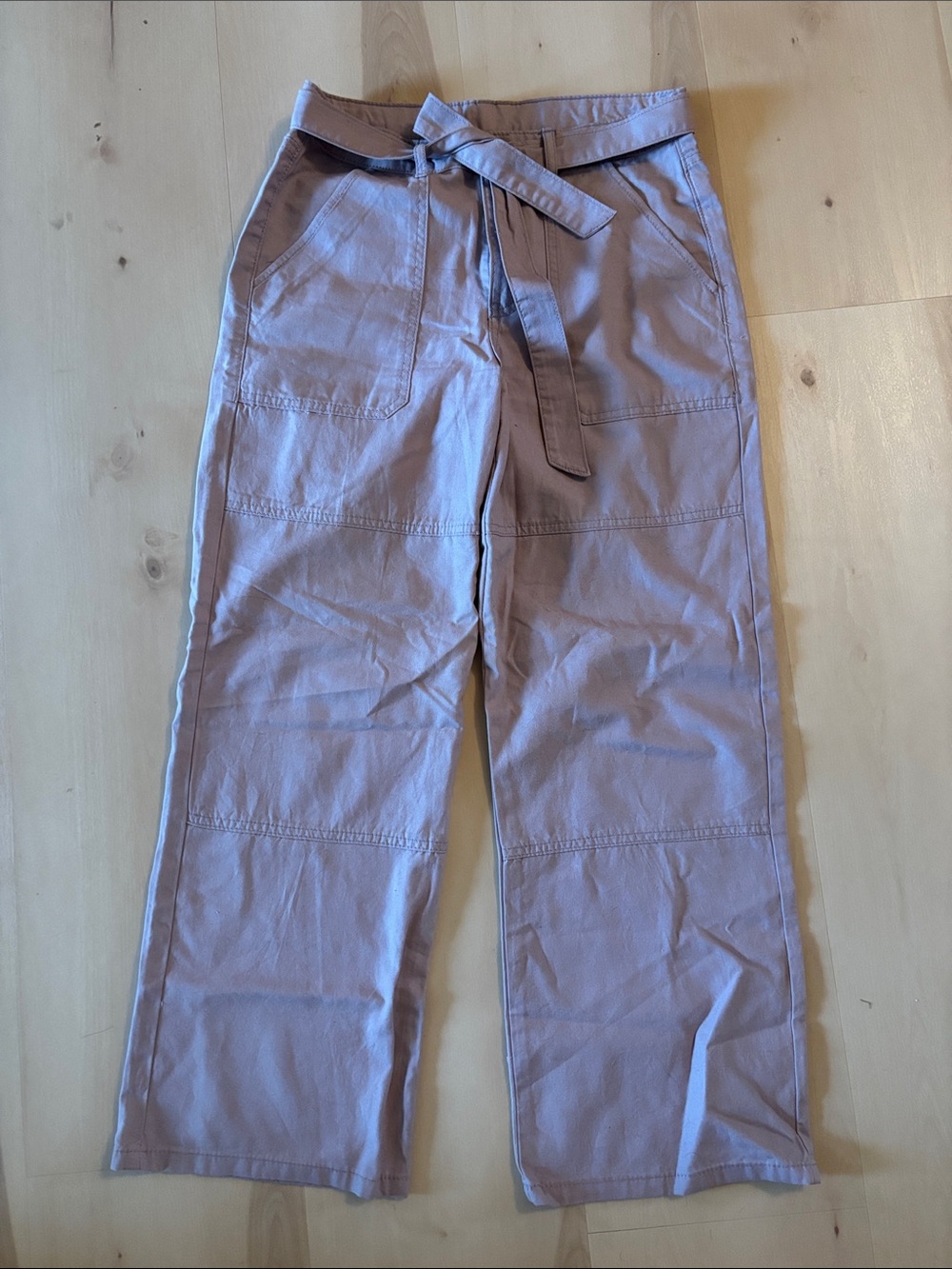art class Girls Wide-Leg Belted Chinos in Lavender